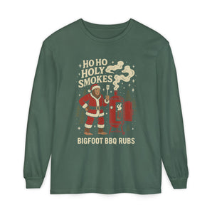 HO HO Holy Smokes Bigfoot BBQ Rubs Long Sleeve Tee
