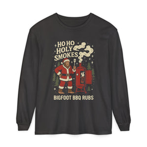 HO HO Holy Smokes Bigfoot BBQ Rubs Long Sleeve Tee