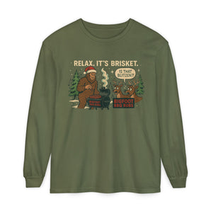 Relax. It's Brisket. Bigfoot BBQ Long Sleeve T-Shirt