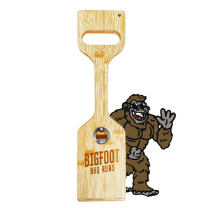 Bigfoot Grill Scraper - 18" Bamboo with Built-In Bottle Opener